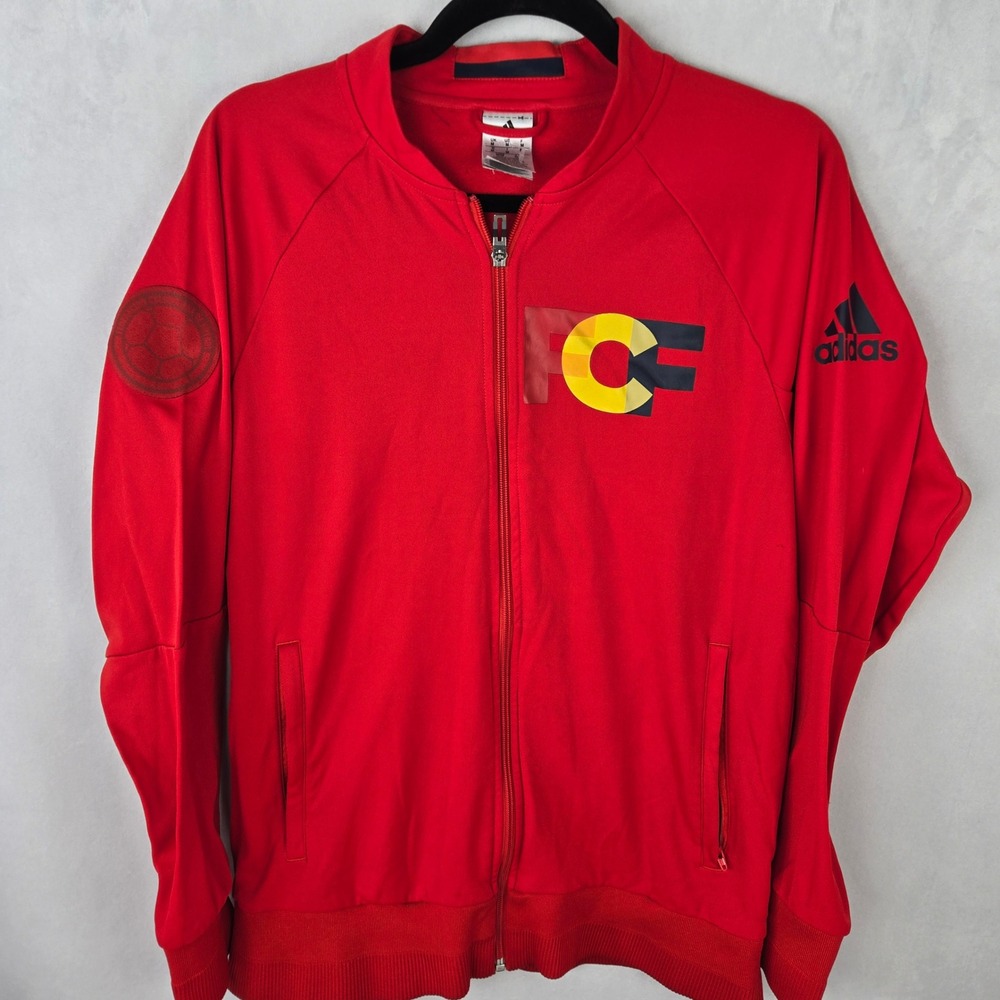 Adidas‎ Colombia FCF Soccer National Team Warm Up Track Jacket Rare Mens M Zip